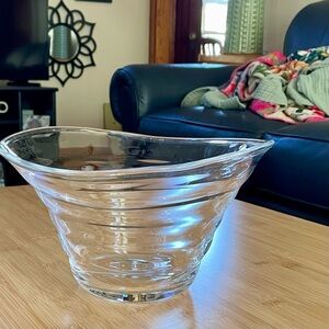 Sophie Conran glass bowl, by Portmeirion, large size, elegant and organic, EUC